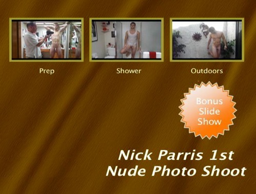 Nick Parris 1st Nude Photo Shoot gay dvd