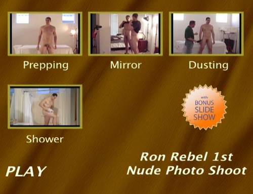 Ron Rebel 1st Nude Photo Shoot gay dvd