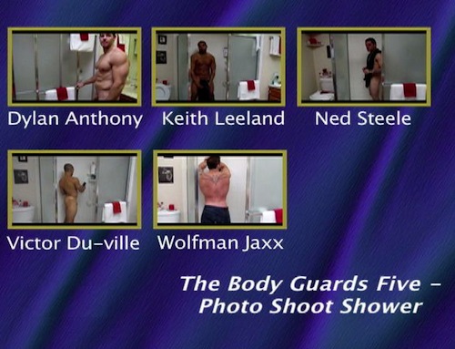 The Body Guards Five - Photo Shoot Shower gay dvd