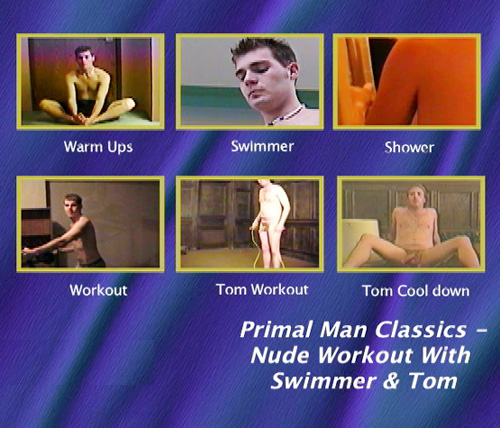 Primal Man Classics- Nude Workout With The Swimmer & Tom gay dvd