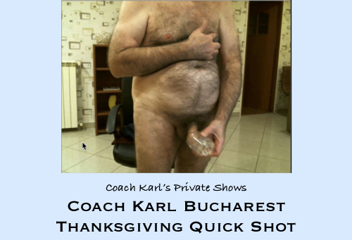 Coach Karl Bucharest Thanksgiving Quick Shot-gay-dvd