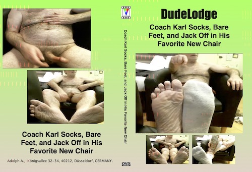 Coach Karl Socks Bare Feet and Jack Off in His Favorite New Chair-gay-dvd