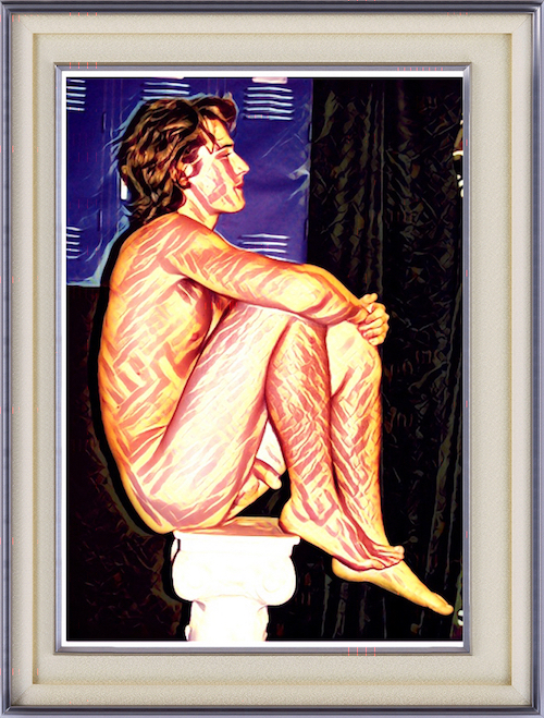 Painted Image of Male Model Jude Anthony by Nick Baer-gay-dvd