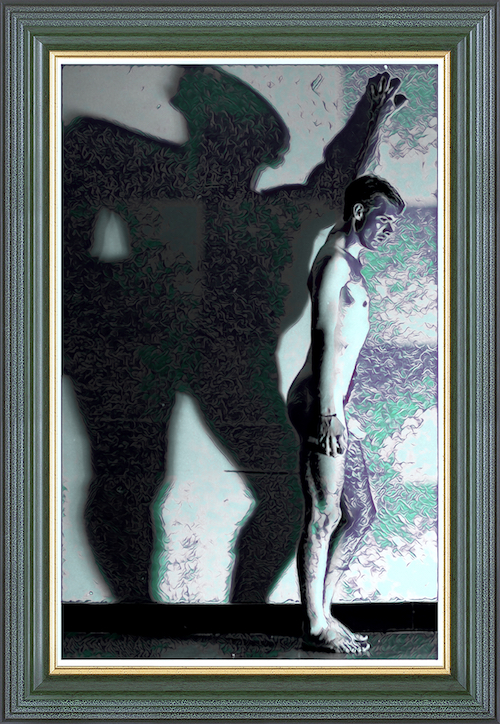 Painted Image of Male Model Shadow Knows Jim by Nick Baer-gay-dvd