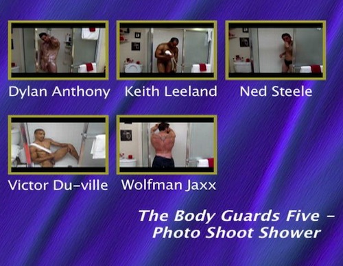 The-Body-Guards-Five---Photo-Shoot-Shower--with-Conversation-gay-dvd